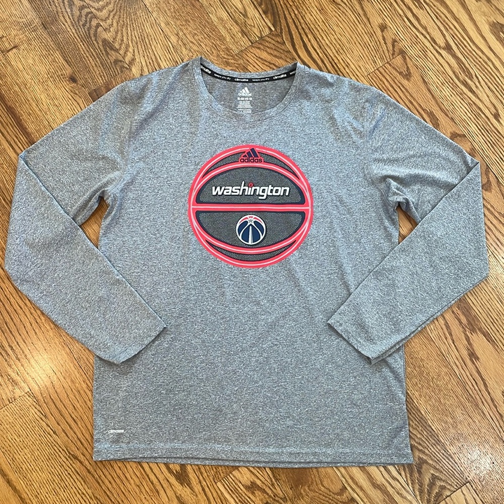 Washington Wizards Adidas Climalite Long Sleeve Shirt. Size XL. New Condition.
